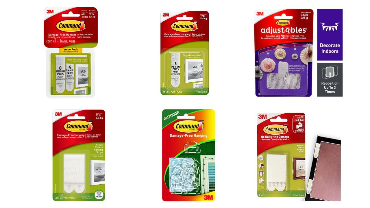 Bulk Command Brand Assortment | Mixed Hooks, Clips & Mounting Strips — 400 Units