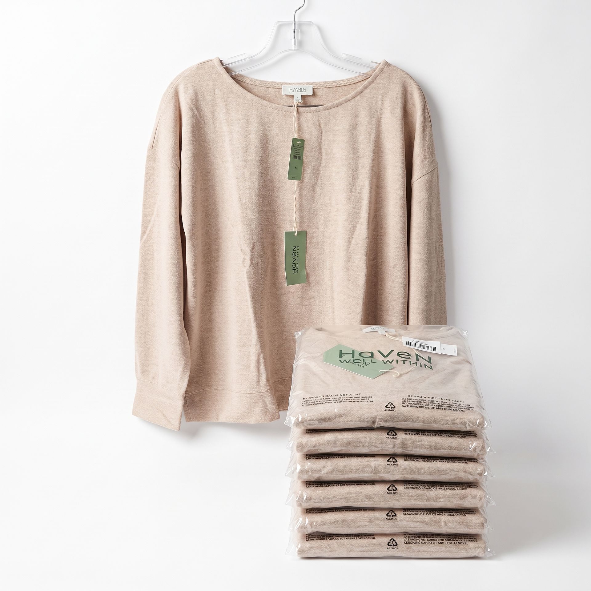 Haven Well Within - Organic Cotton Long Sleeve Knit Top #6475 (30 units)