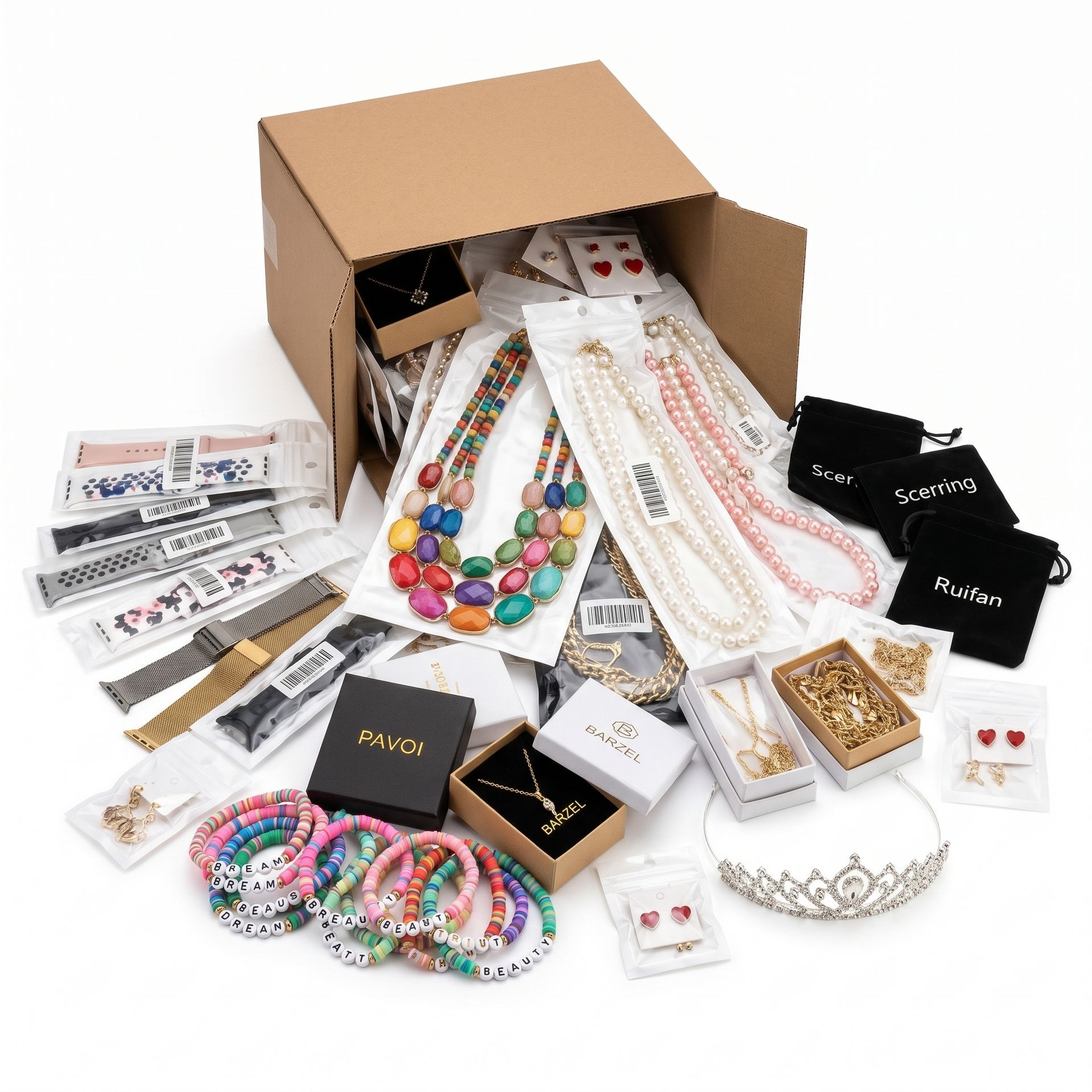 Trendy Amazon Jewelry & Accessories - Necklaces, Watch Bands, & Novelty Items (100 units)