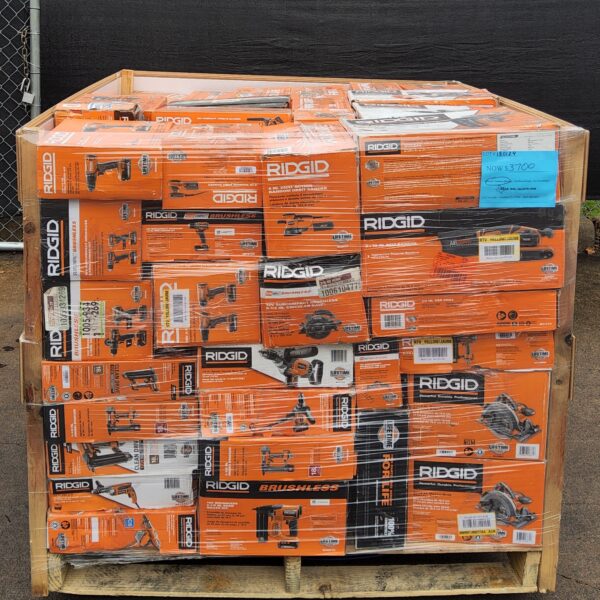 Ridgid Power Tools Wholesale Liquidation Pallet — 80 to 150 Units | New & Tested